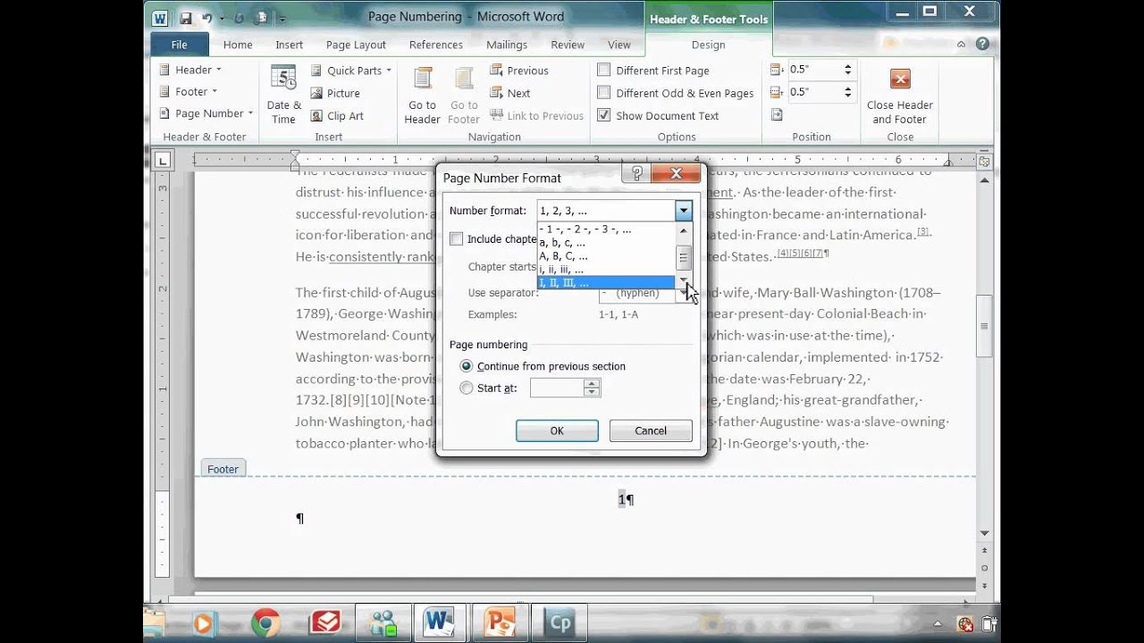 microsoft word for mac insert page numbers